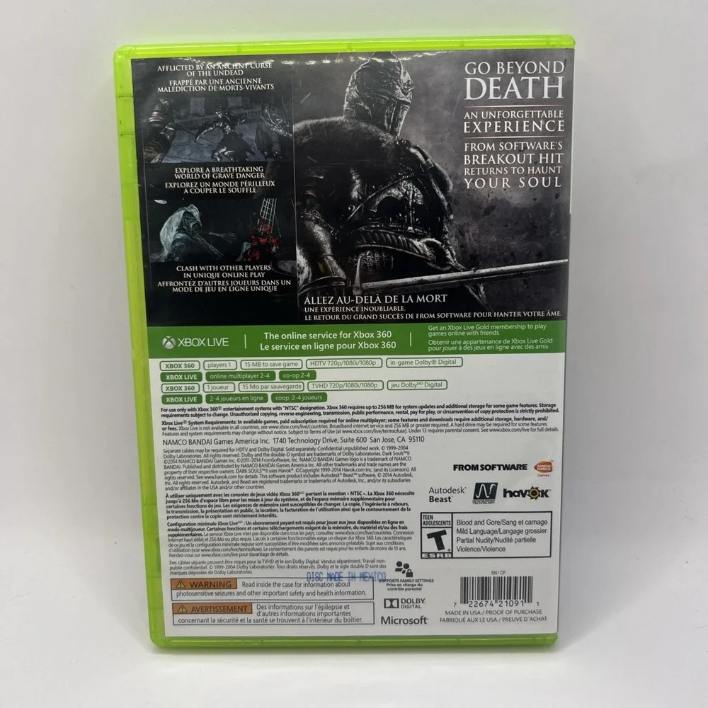 Dark Souls 2 - Microsoft Xbox 360 No Manual
